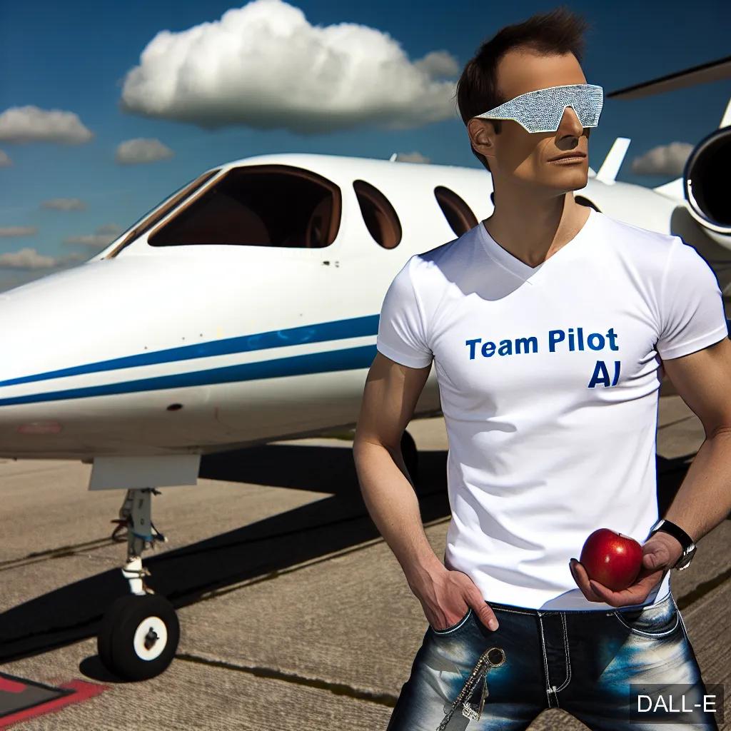 Man Next to a Private Jet - DALL-E