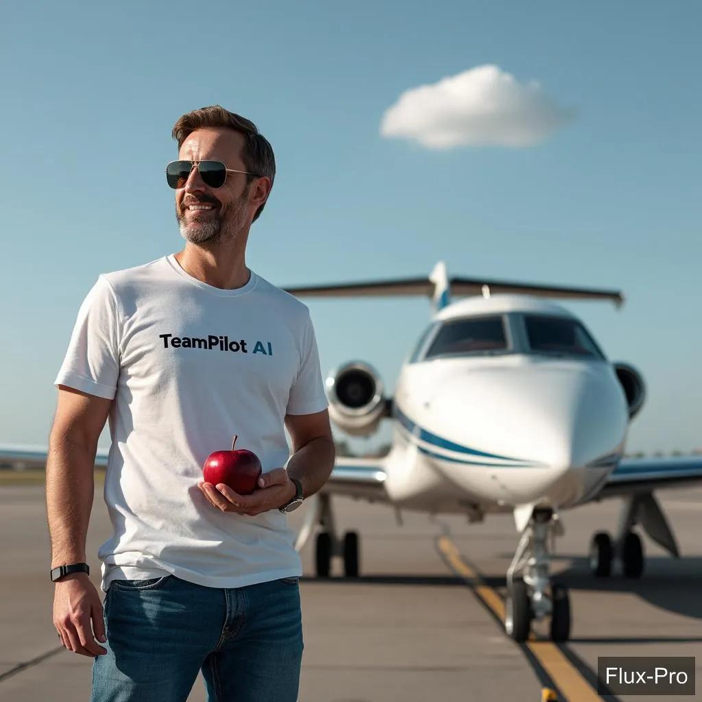 Man Next to a Private Jet - Flux-Pro